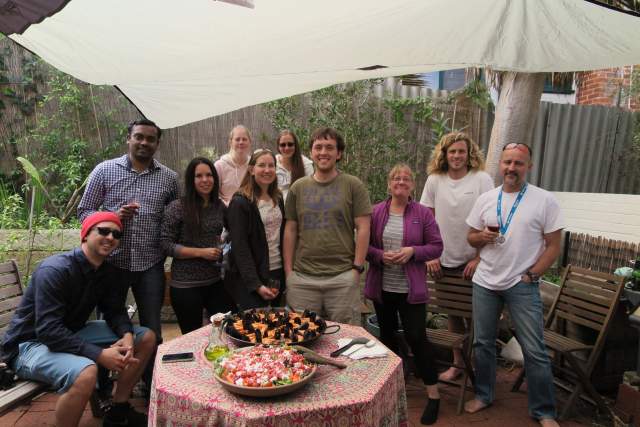 Lab lunch Scott & Juls August 2014