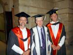 Scott and Thomas with Prof Paul Johnson, Vice-Chancellor for UWA